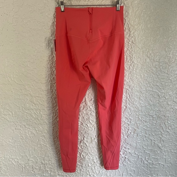 NWT Lululemon Back-Zip High-Rise Paddle Tight Leggings 28" Sz 10 Raspberry Cream - Picture 4 of 8